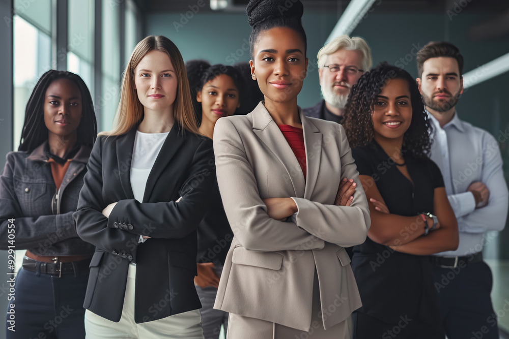 Obraz premium Group portrait of smiling business people