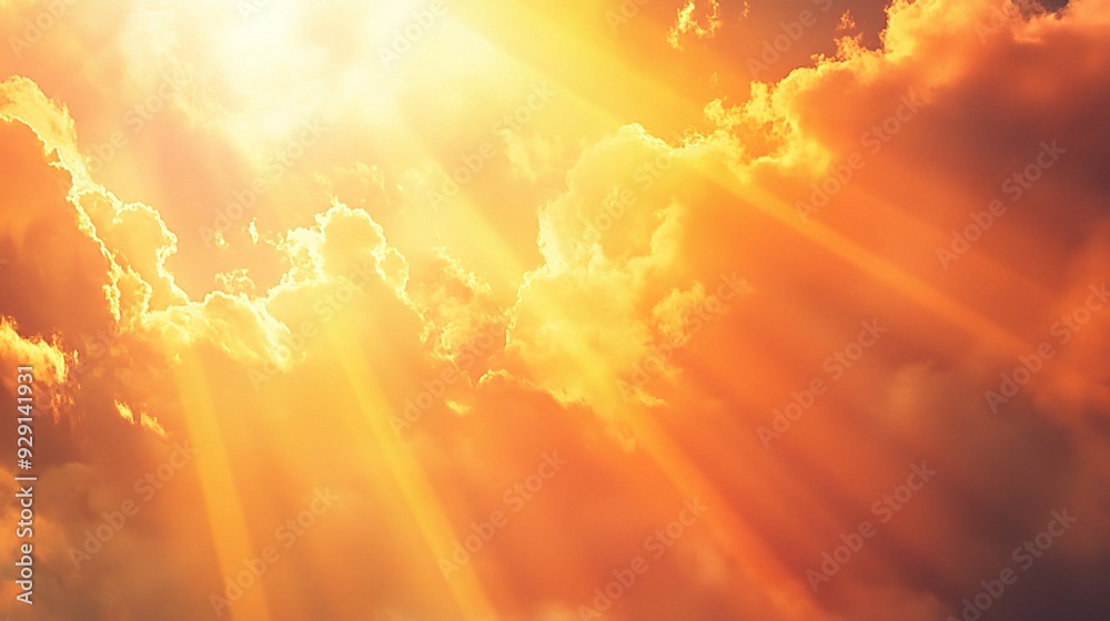 Golden Hour Glory: Majestic sunbeams pierce through dramatic clouds, igniting the sky in a breathtaking display of nature's power and beauty. Golden Hour Glory: Majestic sunbeams pierce through dramatic clouds, igniting the sky in a breathtaking display of nature's power and beauty.