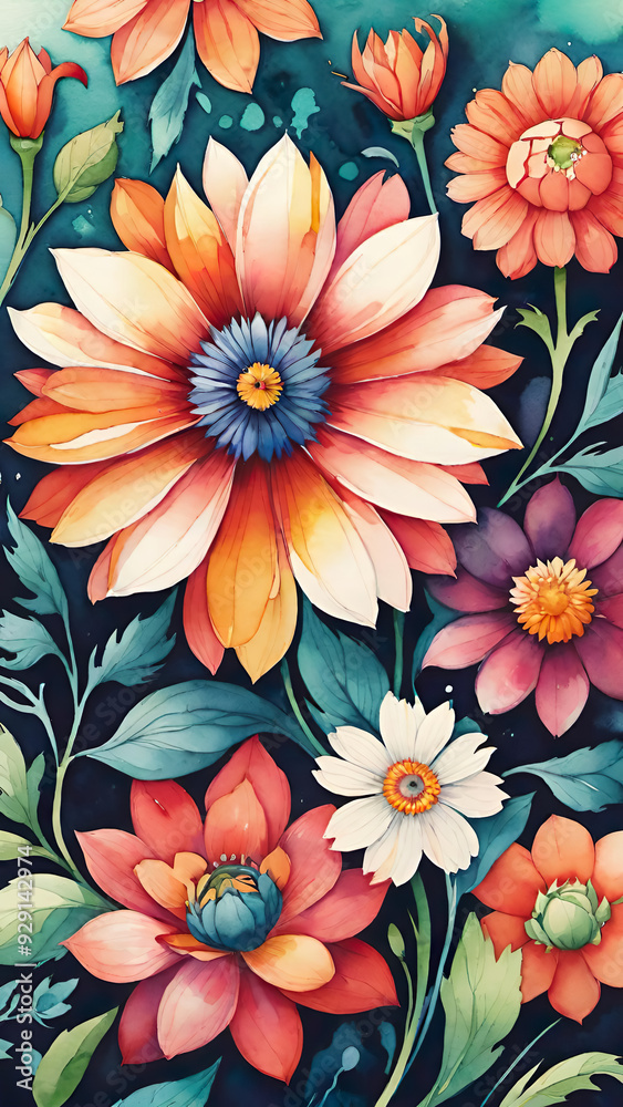 abstract watercolour flowers background abstract watercolour flowers background