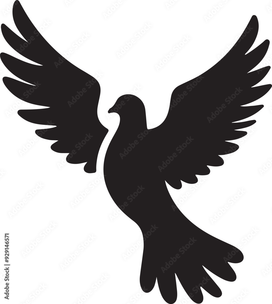 Obraz premium Pigeon icon silhouette vector art illustration