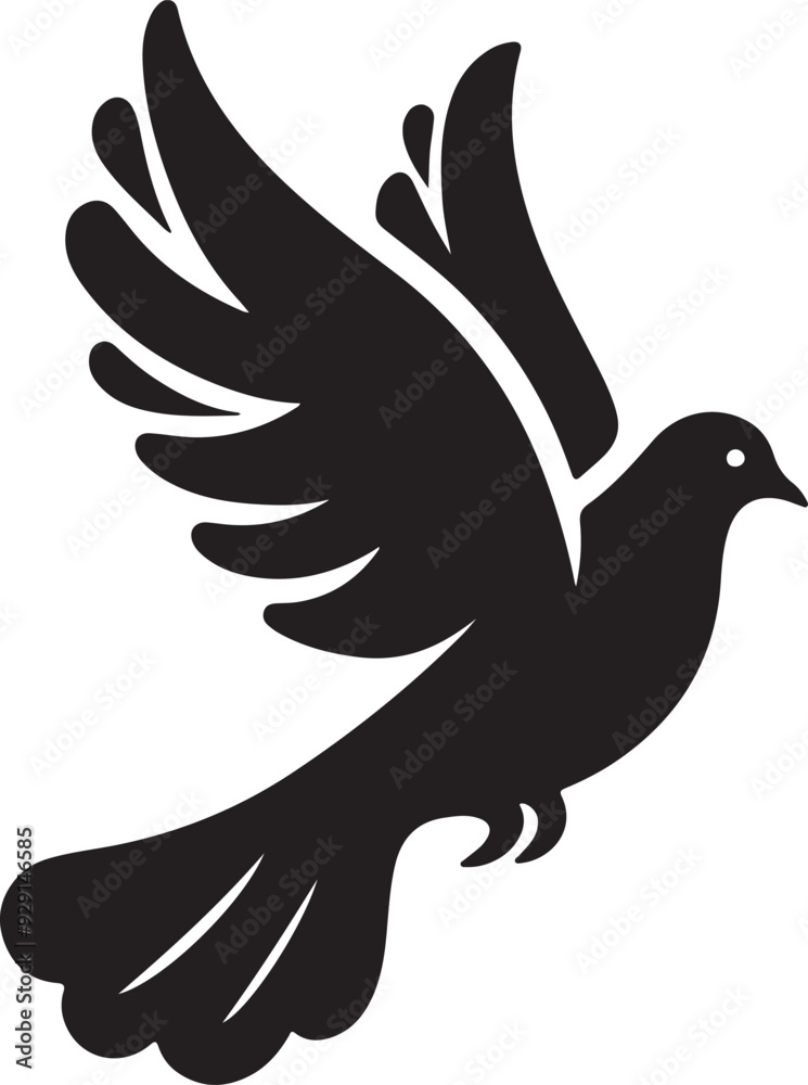 Obraz premium Pigeon icon silhouette vector art illustration
