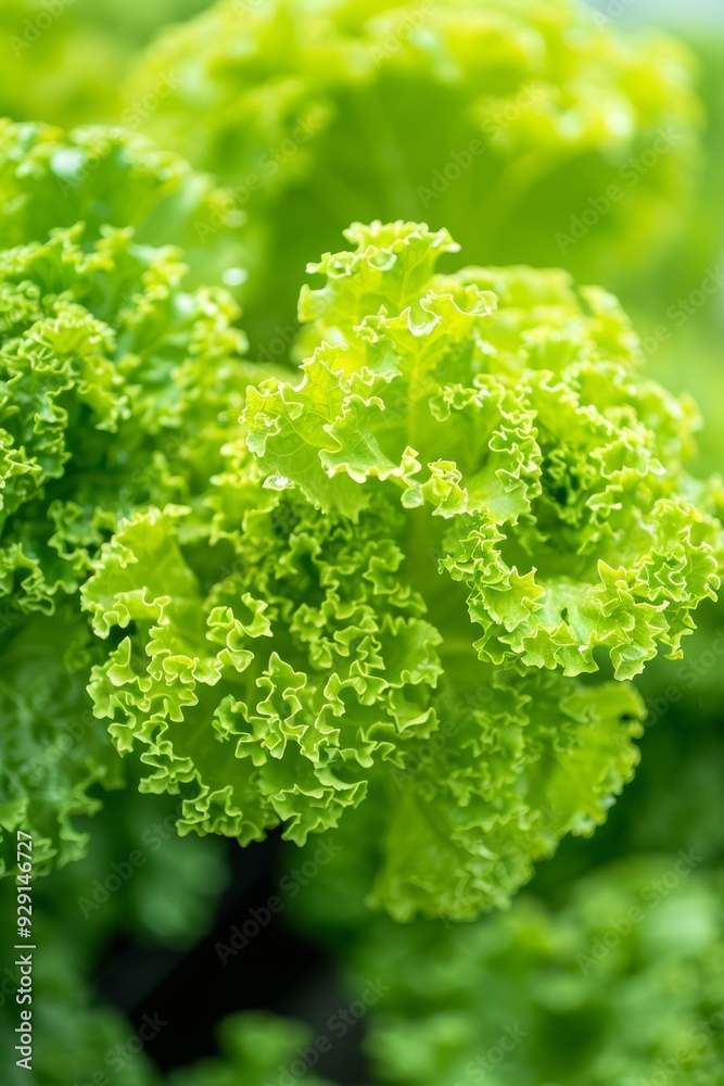 Sustainable greenhouse filled with thriving rows of lush and verdant lettuce plants Sustainable greenhouse filled with thriving rows of lush and verdant lettuce plants