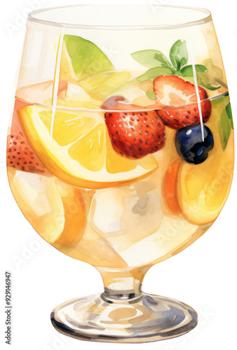 Watercolor Sangria White Wine