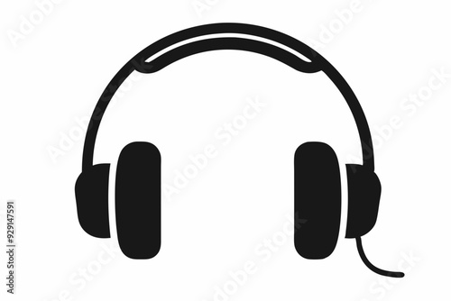 
Headphone, Headphone vector silhouette, earphone icon, vector illustration
