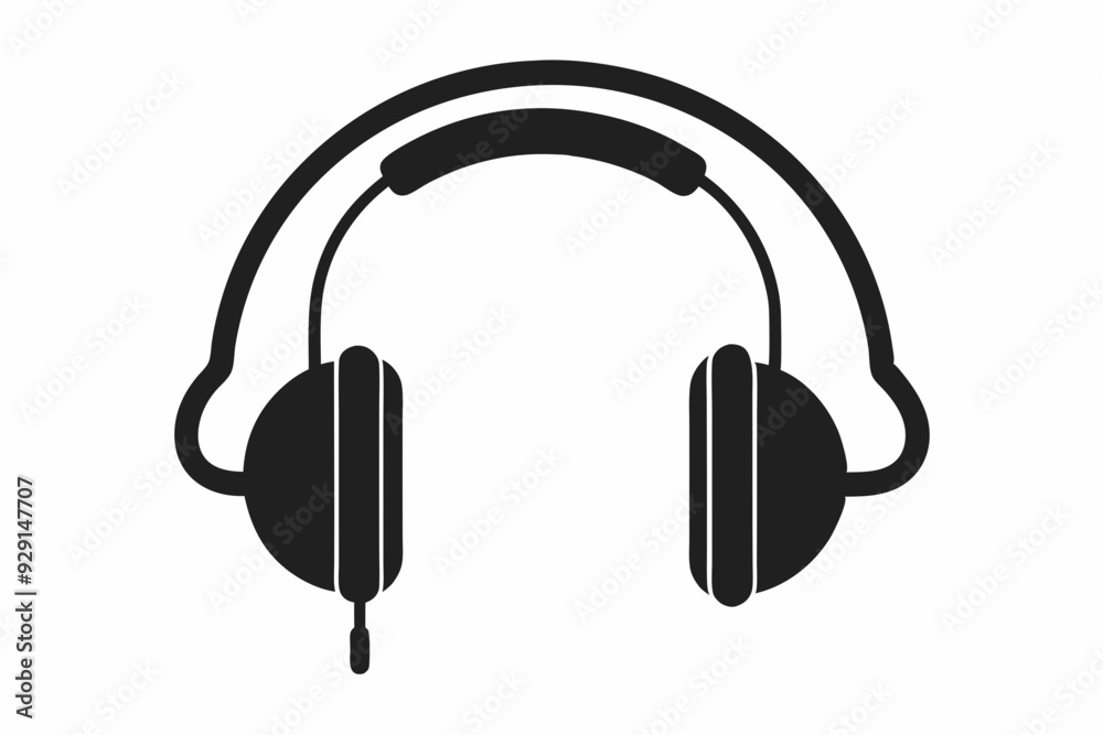 Headphone, Headphone vector silhouette, earphone icon, vector illustration
Headphone, Headphone vector silhouette, earphone icon, vector illustration