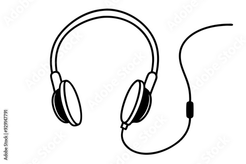 
Headphone, Headphone vector silhouette, earphone icon, vector illustration
