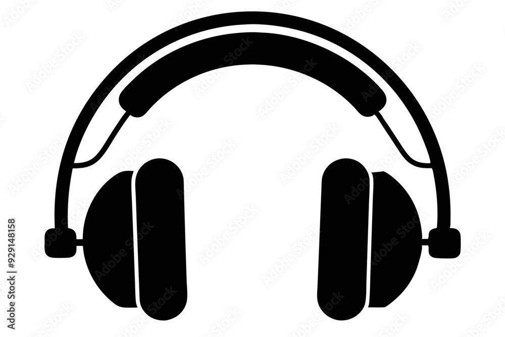 
Headphone, Headphone vector silhouette, earphone icon, vector illustration
