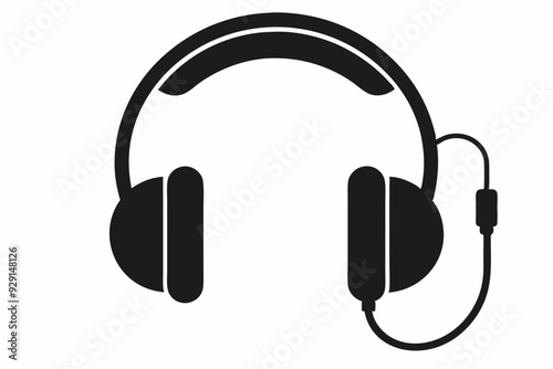 
Headphone, Headphone vector silhouette, earphone icon, vector illustration
