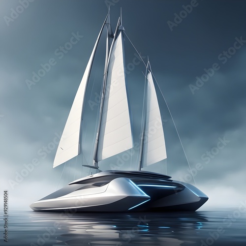 Futuristic sailboat