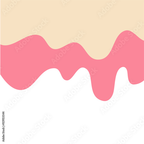 Double Vanilla milk and strawberry ice cream melted