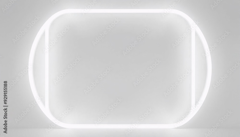 Futuristic frame rounded square shape bold white lines intersecting cross minimalist Futuristic frame rounded square shape bold white lines intersecting cross minimalist