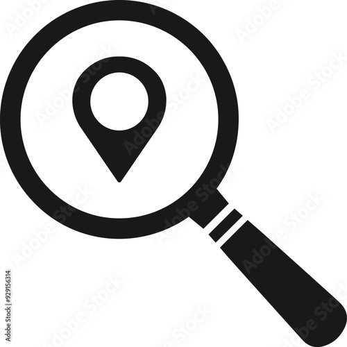 search location icon. map search icon vector 