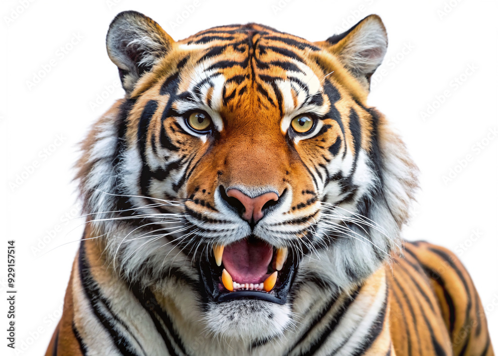 Fototapeta premium tiger, agressive, mammal, predator, cutout, transparent, backgrounds, wildlife, animals, cat, stripes