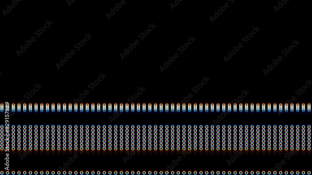 Abstract glitch dynamic moving circle row shapes animation on black background, hippy fluid movement trippy shapes with glitch line effect for night clubs, festival, fashion shows, video-art Abstract glitch dynamic moving circle row shapes animation on black background, hippy fluid movement trippy shapes with glitch line effect for night clubs, festival, fashion shows, video-art