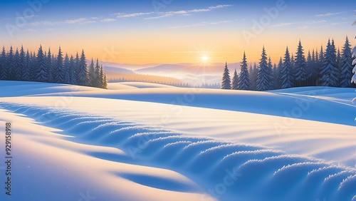 Fantastic winter landscape. Dramatic scene. Carpathian, Ukraine, Europe. Beauty world.