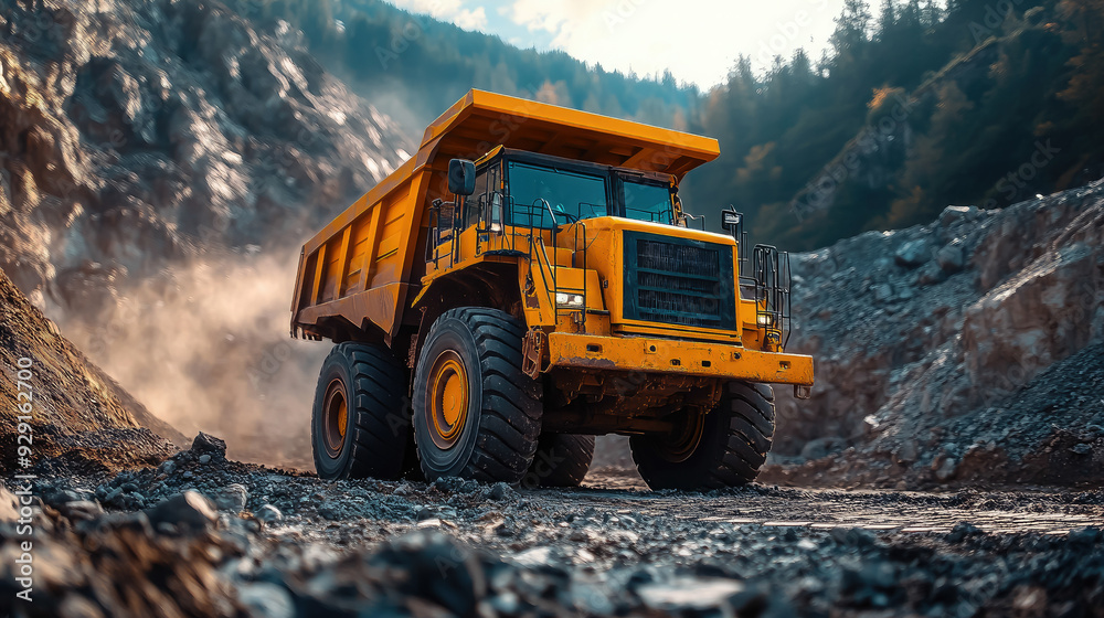 large mining truck working in a mine, quarry, pit, minerals, coal, rocks, transport, transport, huge yellow car, equipment, ore, soil, crushed stone, industry, gypsum, clay, granite, graphite, wheels large mining truck working in a mine, quarry, pit, minerals, coal, rocks, transport, transport, huge yellow car, equipment, ore, soil, crushed stone, industry, gypsum, clay, granite, graphite, wheels