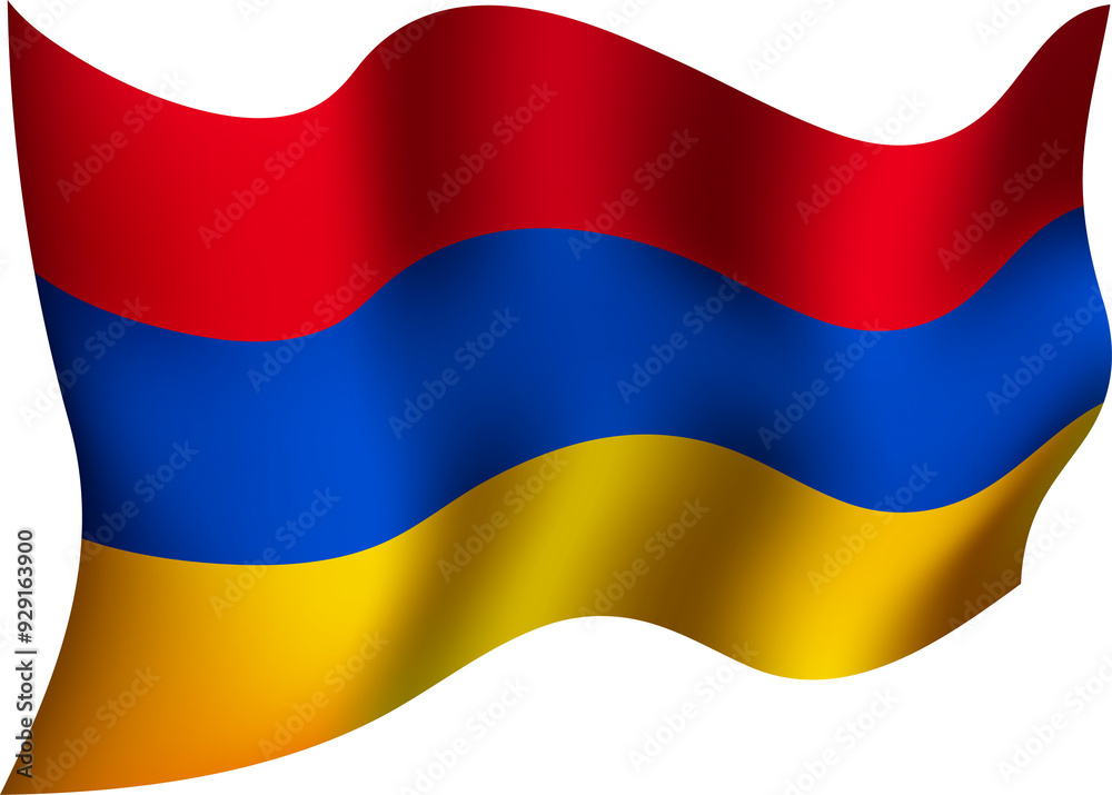 Fototapeta premium Armenia Realistic 3D Waving Flag