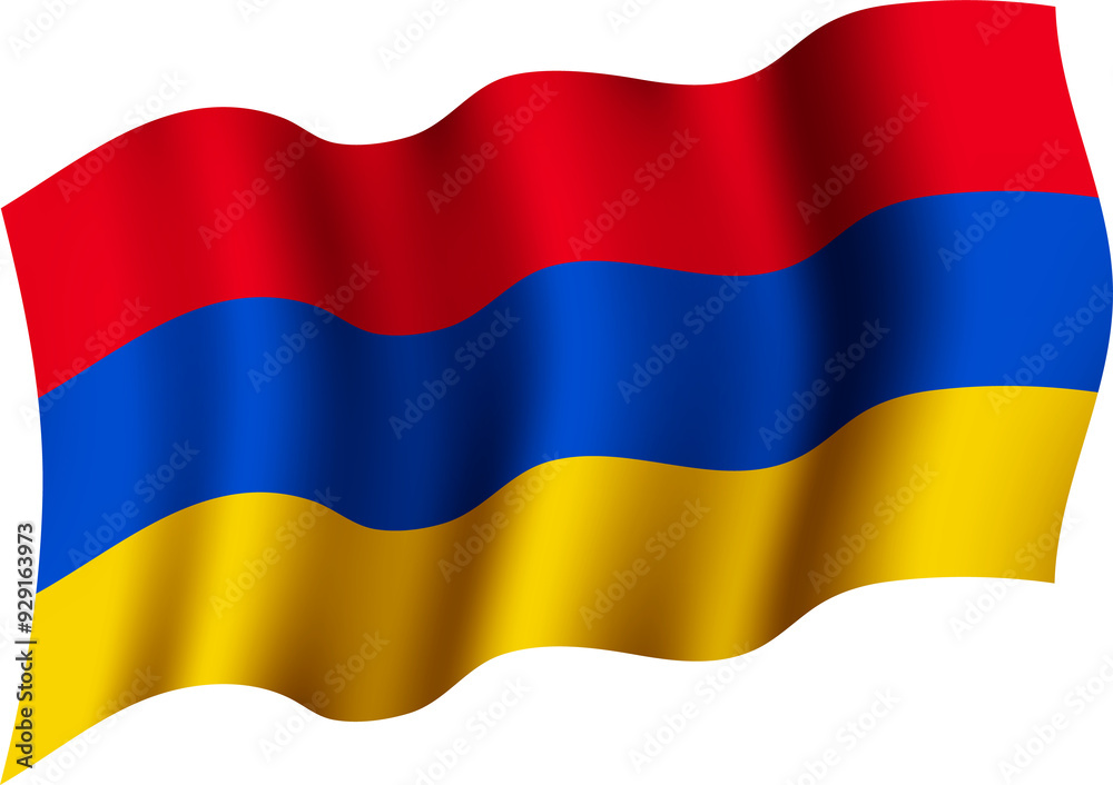 Fototapeta premium Armenia Realistic 3D Waving Flag
