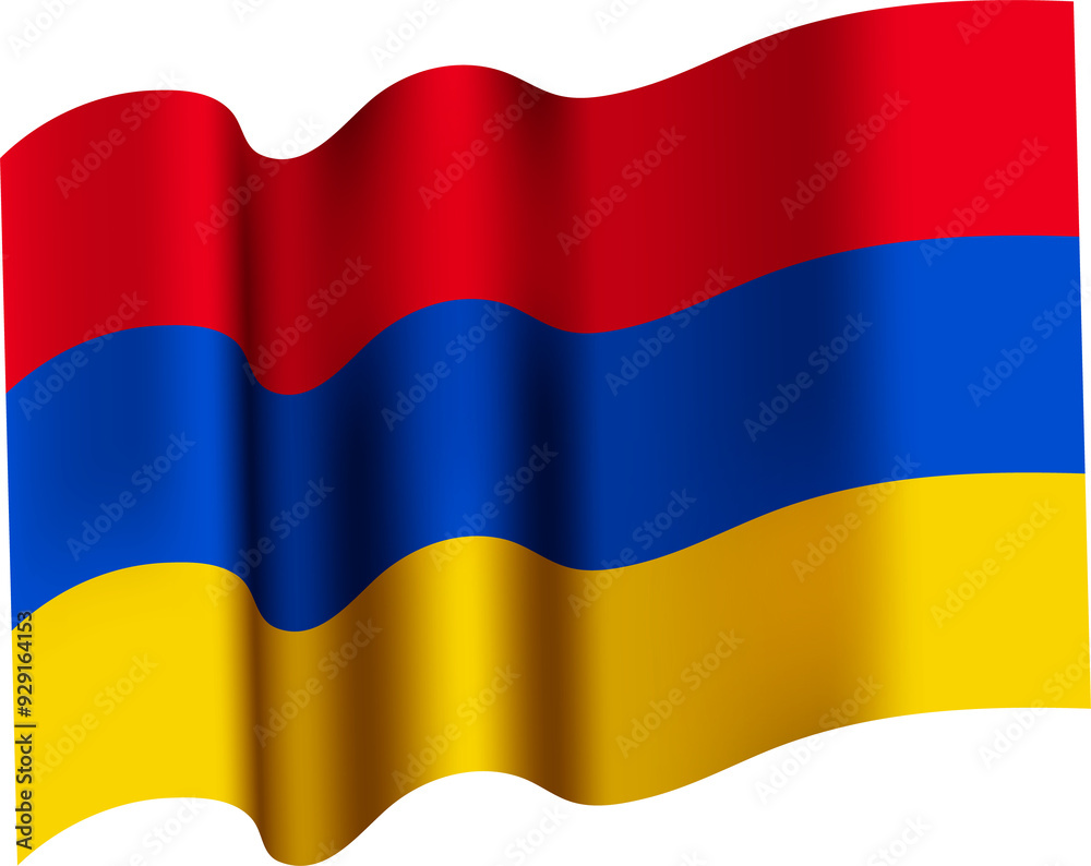 Fototapeta premium Armenia Realistic 3D Waving Flag