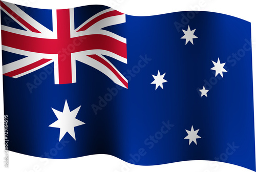 Australia Realistic 3D Waving Flag