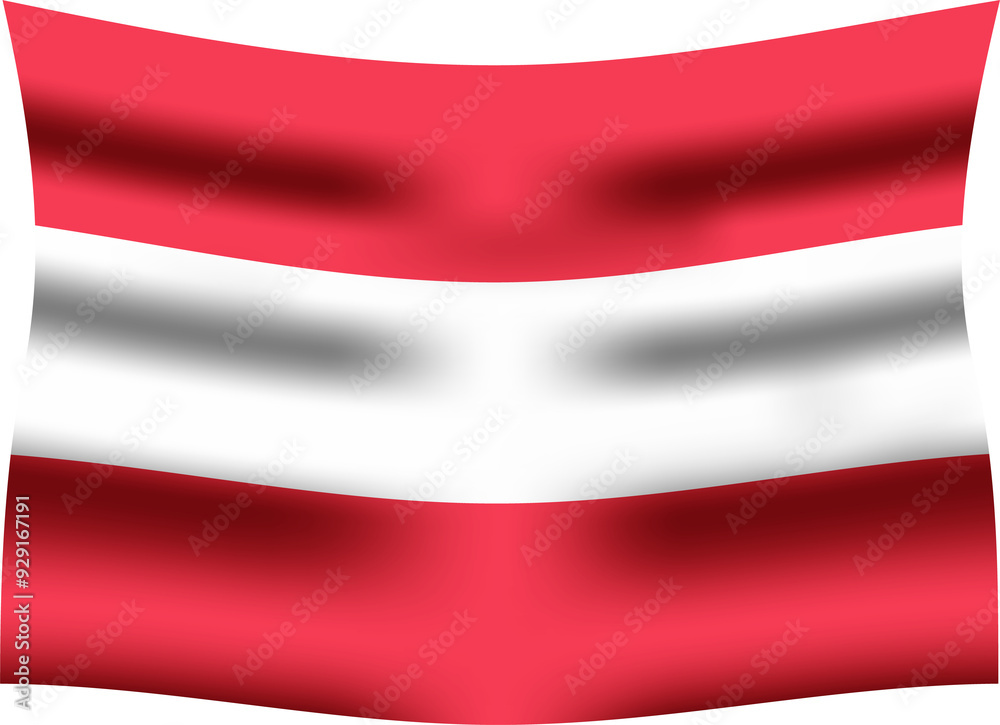 Naklejka premium Austria Realistic 3D Waving Flag