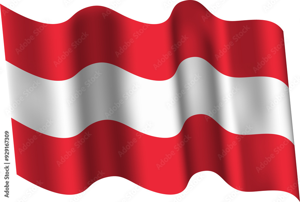 Austria Realistic 3D Waving Flag Austria Realistic 3D Waving Flag