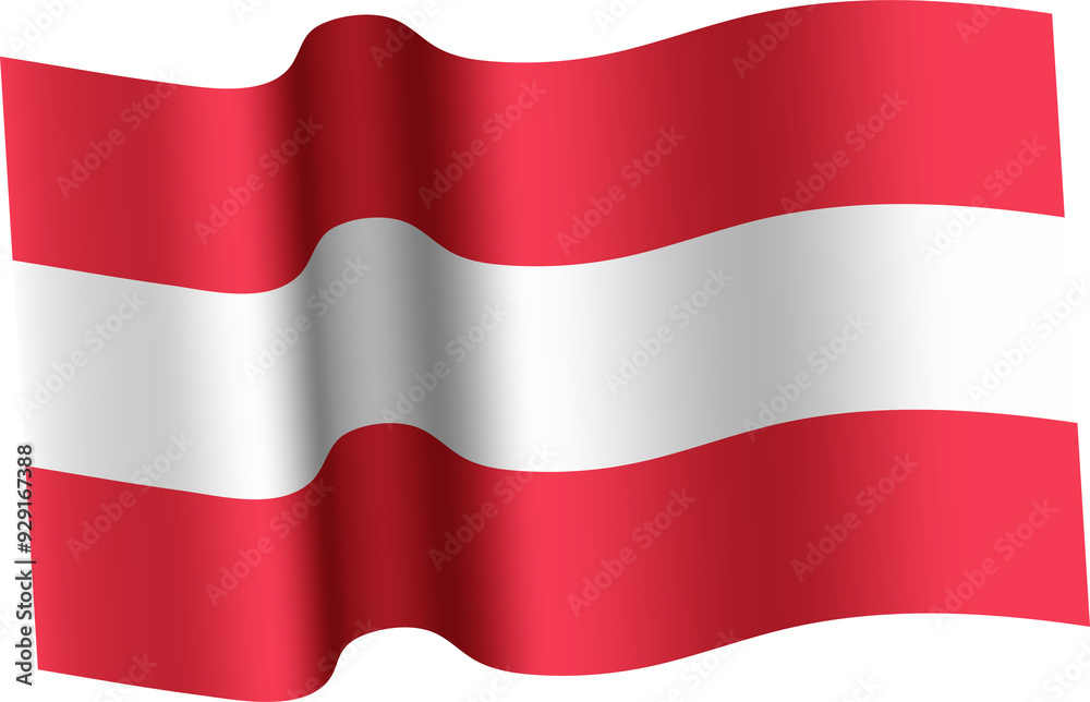Austria Realistic 3D Waving Flag Austria Realistic 3D Waving Flag