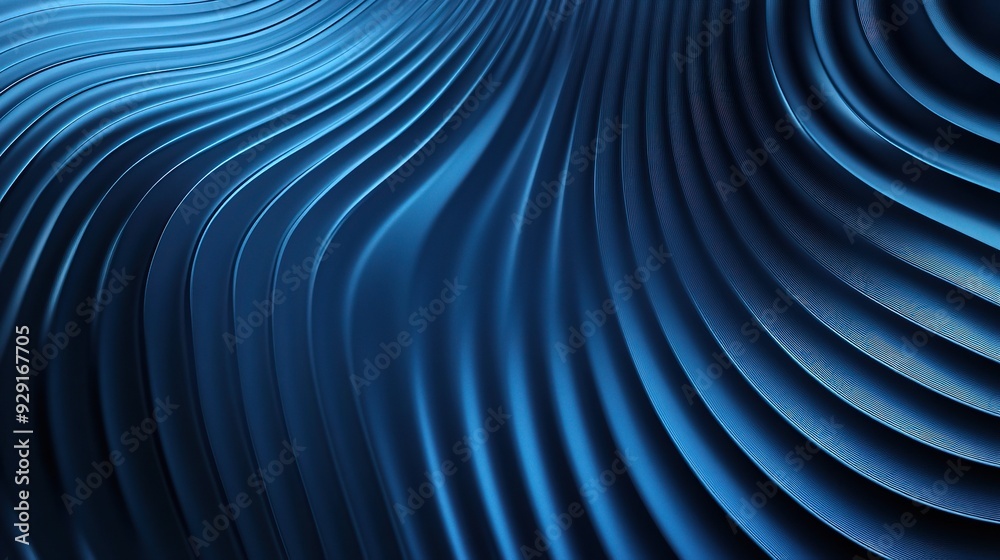 Obraz premium Abstract Blue Waves: A mesmerizing abstract background with deep blue waves that evoke a sense of fluidity and movement.