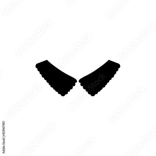 Hand-drawn collar and neck line vector drawings for clothes and fashion items.