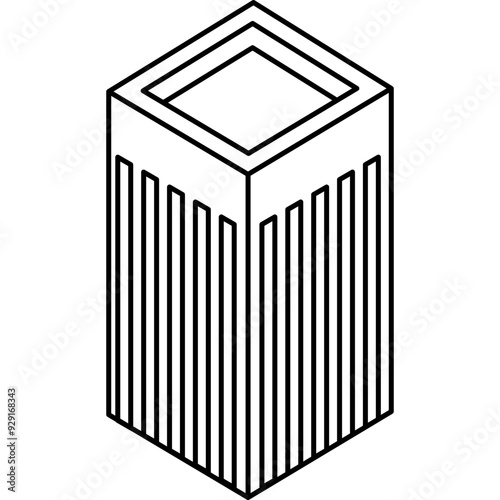 house property isometric black icon