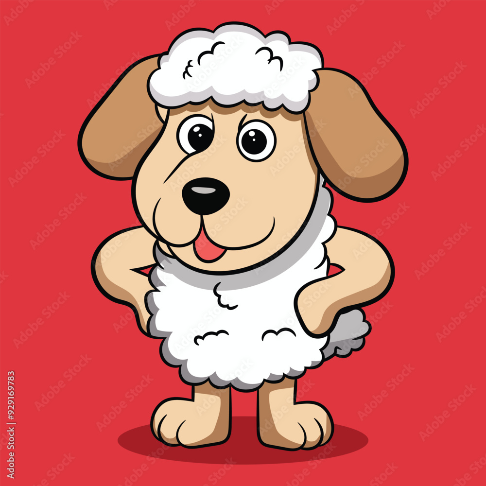 Cute Sheepdog cartoon character vector illustration
Cute Sheepdog cartoon character vector illustration