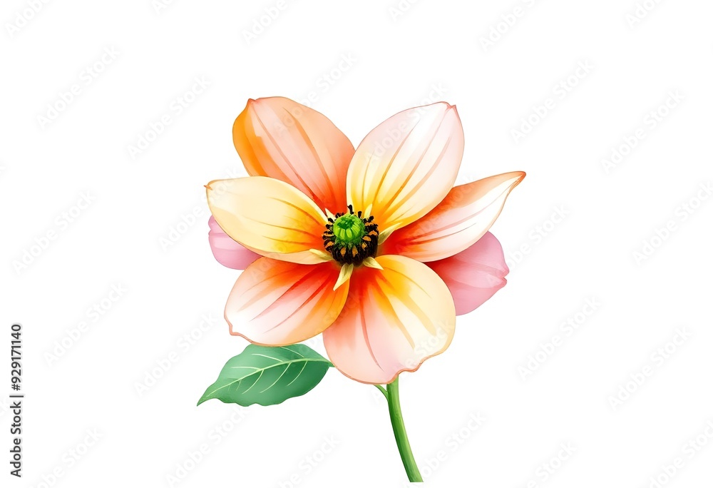Naklejka premium Bouquet of colorful watercolor flowers. flower bouquet collection with watercolor