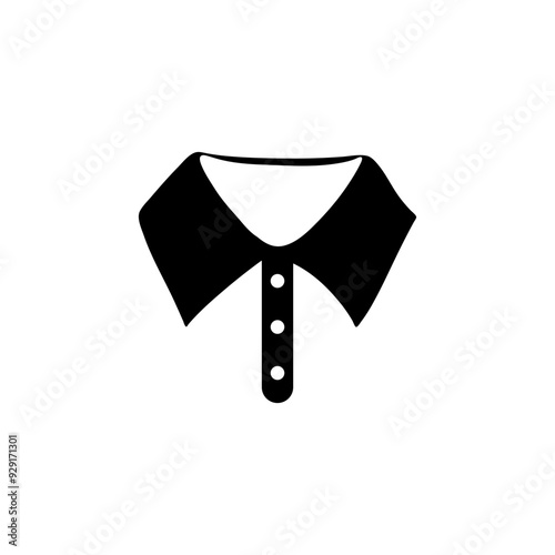 collars for men's shirts. A set of neckbands and collars. A bunch of hand-drawn shirt's collar.