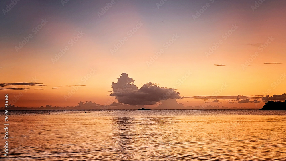 sunset clouds in paradise