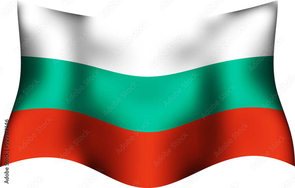 Fototapeta premium Bulgaria Realistic 3D Waving Flag
