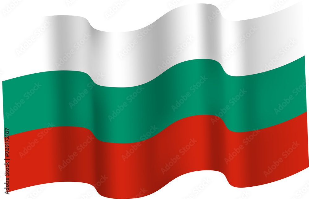 Bulgaria Realistic 3D Waving Flag Bulgaria Realistic 3D Waving Flag