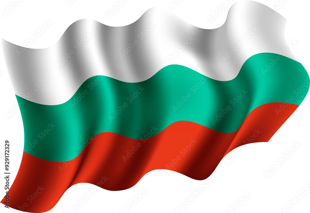 Fototapeta premium Bulgaria Realistic 3D Waving Flag