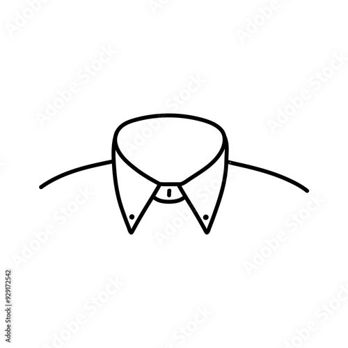 shirt necklines flat sketch vector illustration