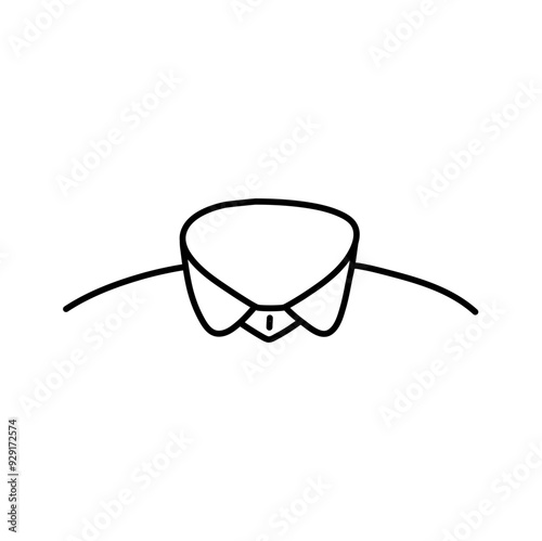 shirt necklines flat sketch vector illustration