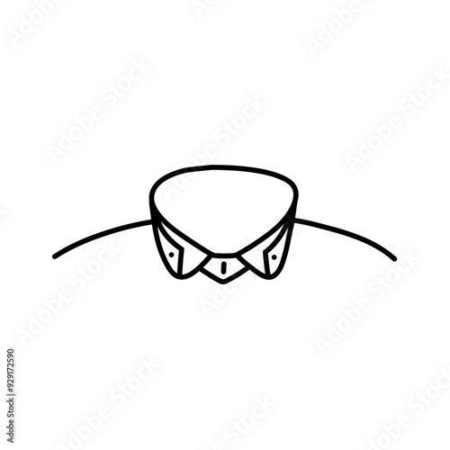 shirt necklines flat sketch vector illustration