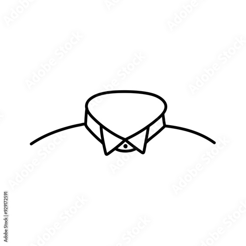 shirt necklines flat sketch vector illustration