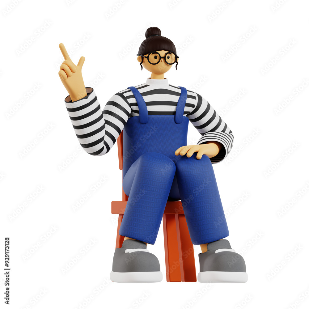3D Render of a Teacher Holding a Book and Pointer 3D Render of a Teacher Holding a Book and Pointer