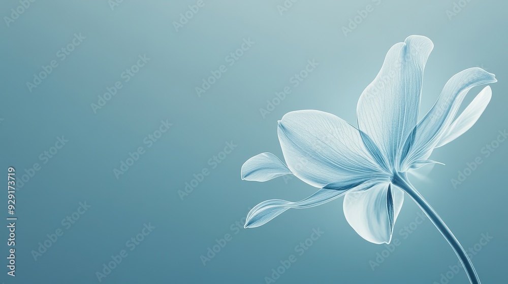 A delicate blue flower against a soft gradient background, evoking tranquility and beauty. A delicate blue flower against a soft gradient background, evoking tranquility and beauty.