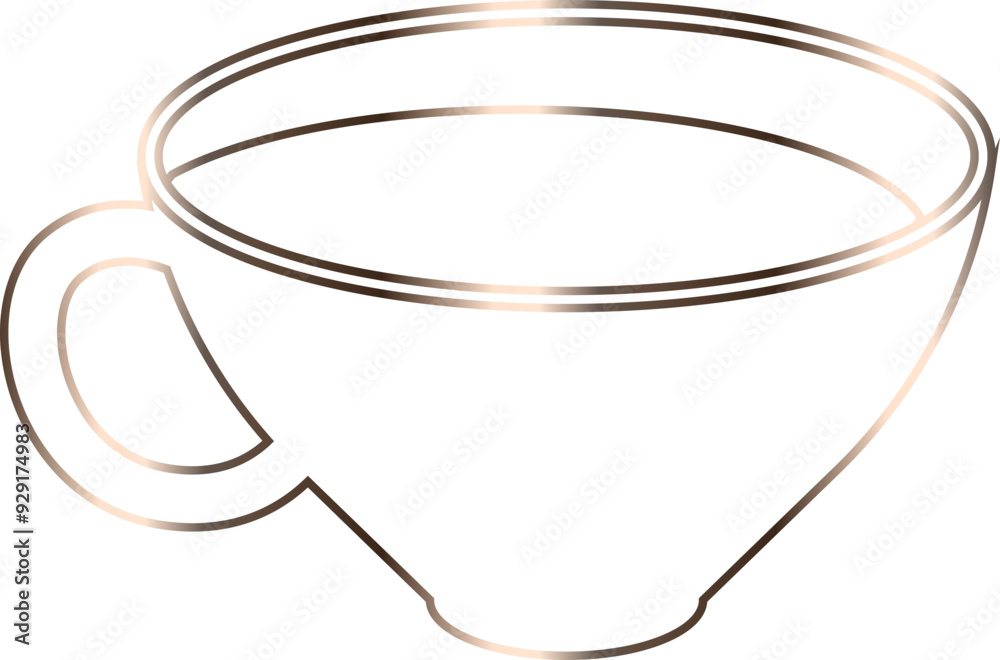 Gradient cup with drink drawing design. Gradient cup with drink drawing design.