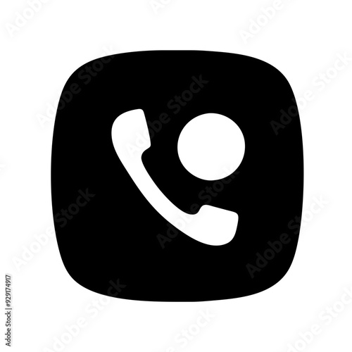 The contact phone icon is a widely recognized symbol representing the contact feature in mobile devices & applications. This icon typically features a simplified depiction of a telephone handset