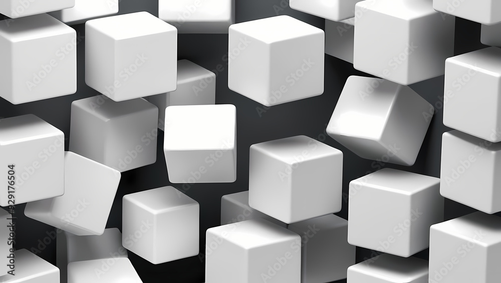 Obraz premium Abstract Cube Patterns Generative AI