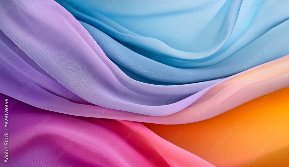 Obraz premium Vibrant and colorful abstract background featuring flowing fabrics