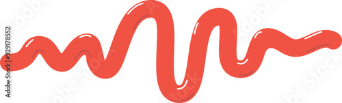 Red sauce splash. Tomato ketchup color icon