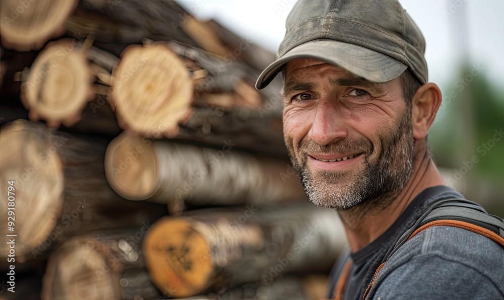 Close-Up Portrait of a Woodcutter’s Face Close-Up Portrait of a Woodcutter’s Face