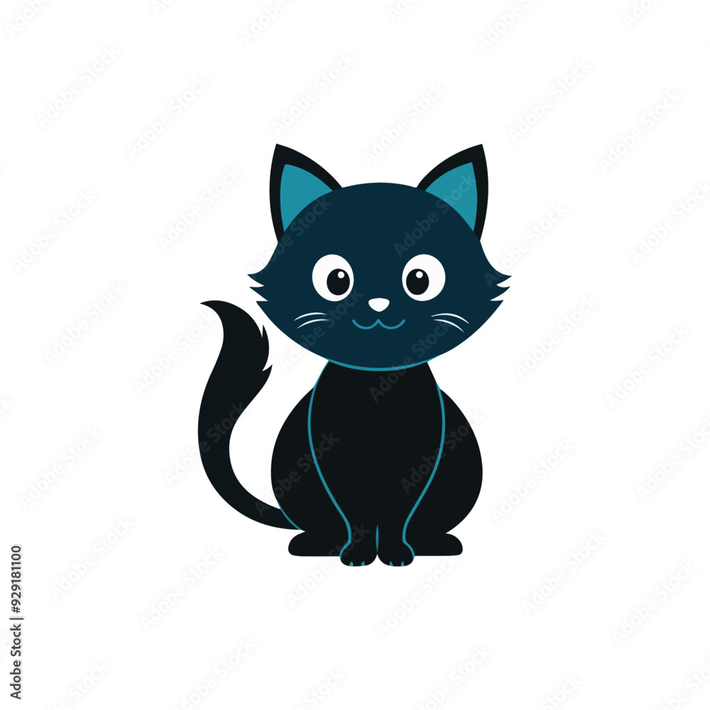 Cute Cat Silhouette vector, Drawing with children. vector isolated silhouette cat set Cute Cat Silhouette vector, Drawing with children. vector isolated silhouette cat set